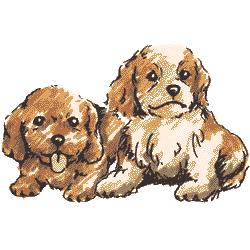 仲良し子犬 挿し絵 イラスト集