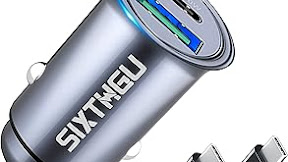 Caricabatteria Auto USB C fornito con cavo da USB C a C doppia porta PD
e USB da 30 W con accendisigari caricabatteria da auto USB in metallo
rapido per phone 1212 Pro 12 Mini 11 S10 S9 Prezzo stimato 12.99 €