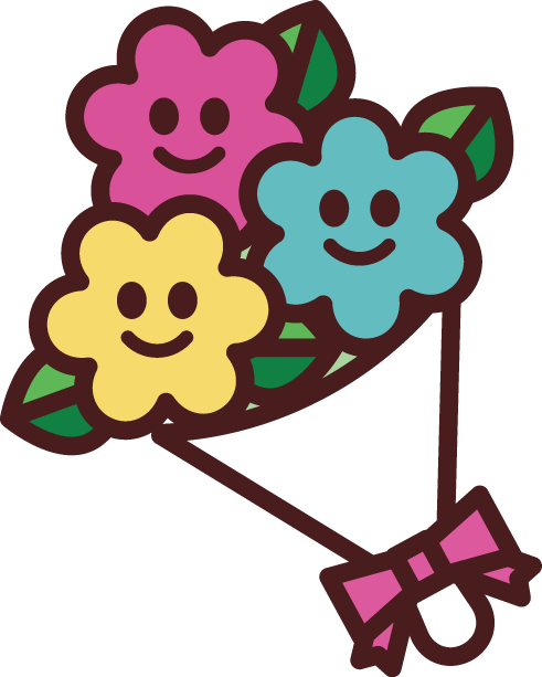 花束イラスト ブーケ お祝い ありがとうの表現に 可愛い無料イラスト素材集