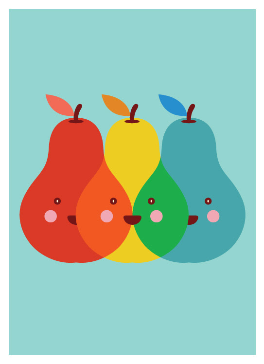 yeoh gh pear illustration graphic design poster 
