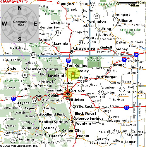 Map Of Greeley Colorado Location of Greeley, Colorado with Maps
