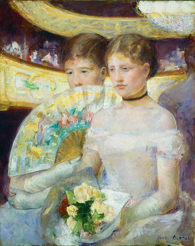 Mary Cassatt - The Loge [1882] by Gandalf's Gallery