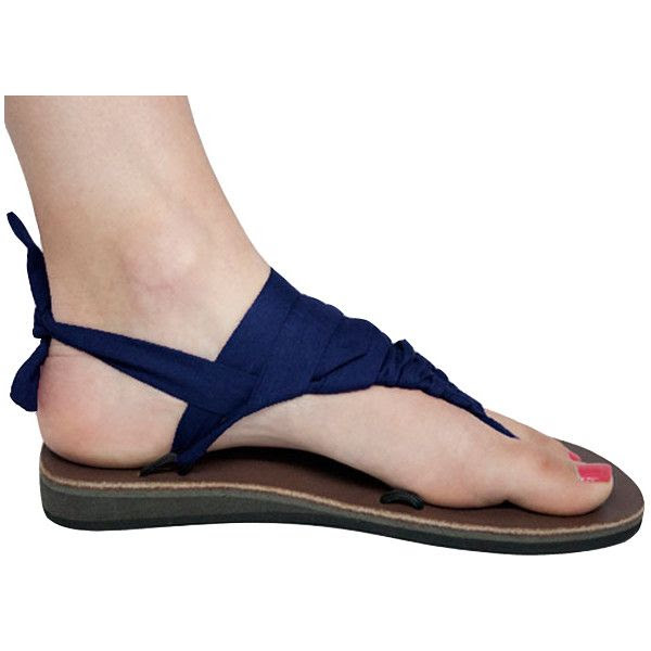 Navy Blue Sandal liked on Polyvore | mis gustos | Pinterest