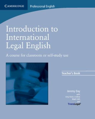 Introduction To International Legal English Teacher S Book A Course For Classroom Or Self Study