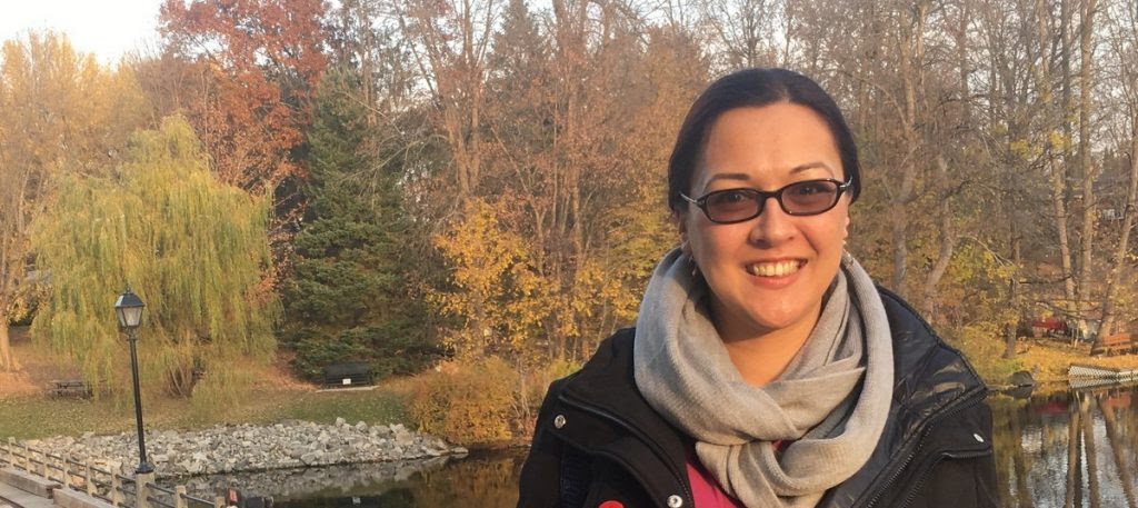 Amy Sept, managing editor of the Upwork blog, pictured in Ottawa, Ontario.