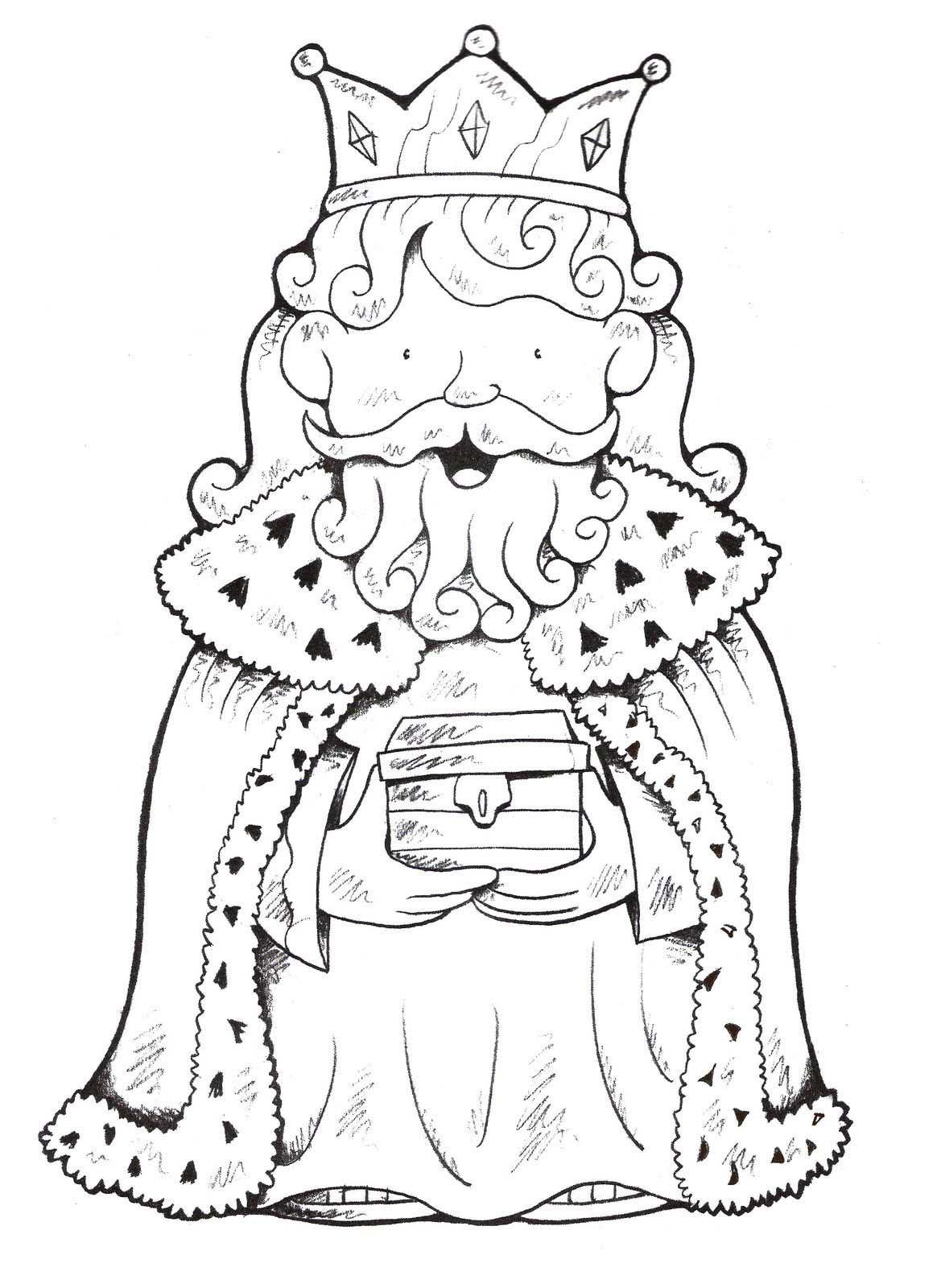 Dibujos de Melchor, Gaspar y Baltasar para colorear: Tres 
