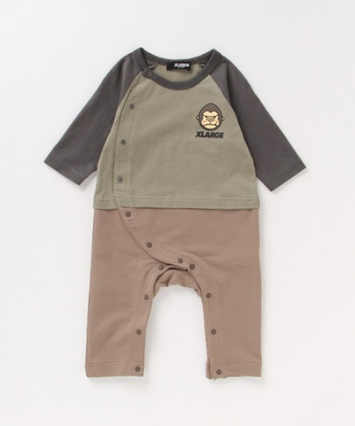 ロンパース Stages Xlargeファニーゴリラプリントコーデ風ラグランロンパース ロンパース Xlarge Kids エクストララージキッズ のファッション 大特価放出 の ロンパース