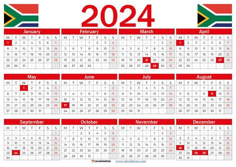  2024 printable calendar south africa april elyssa merola