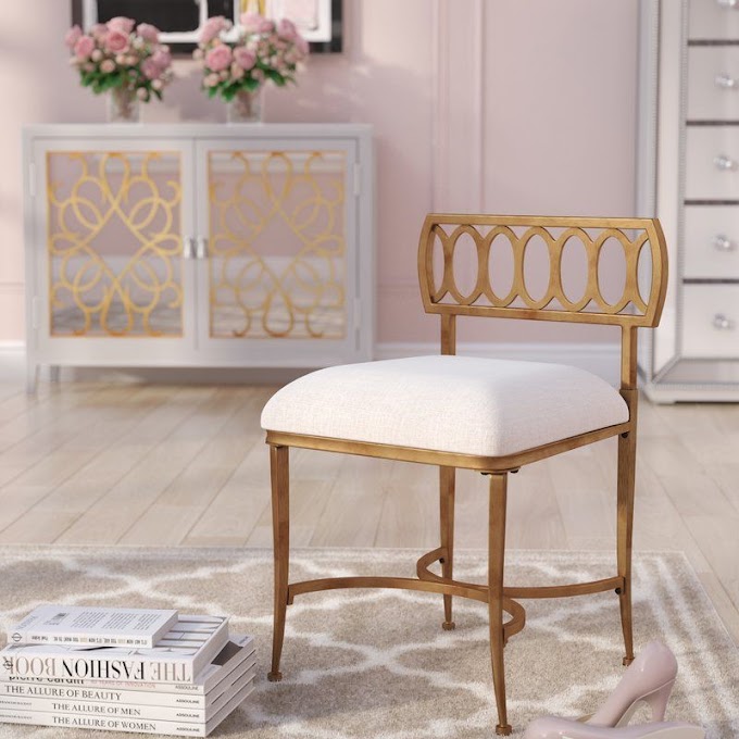 Phoebe Square Quilted Vanity Chair