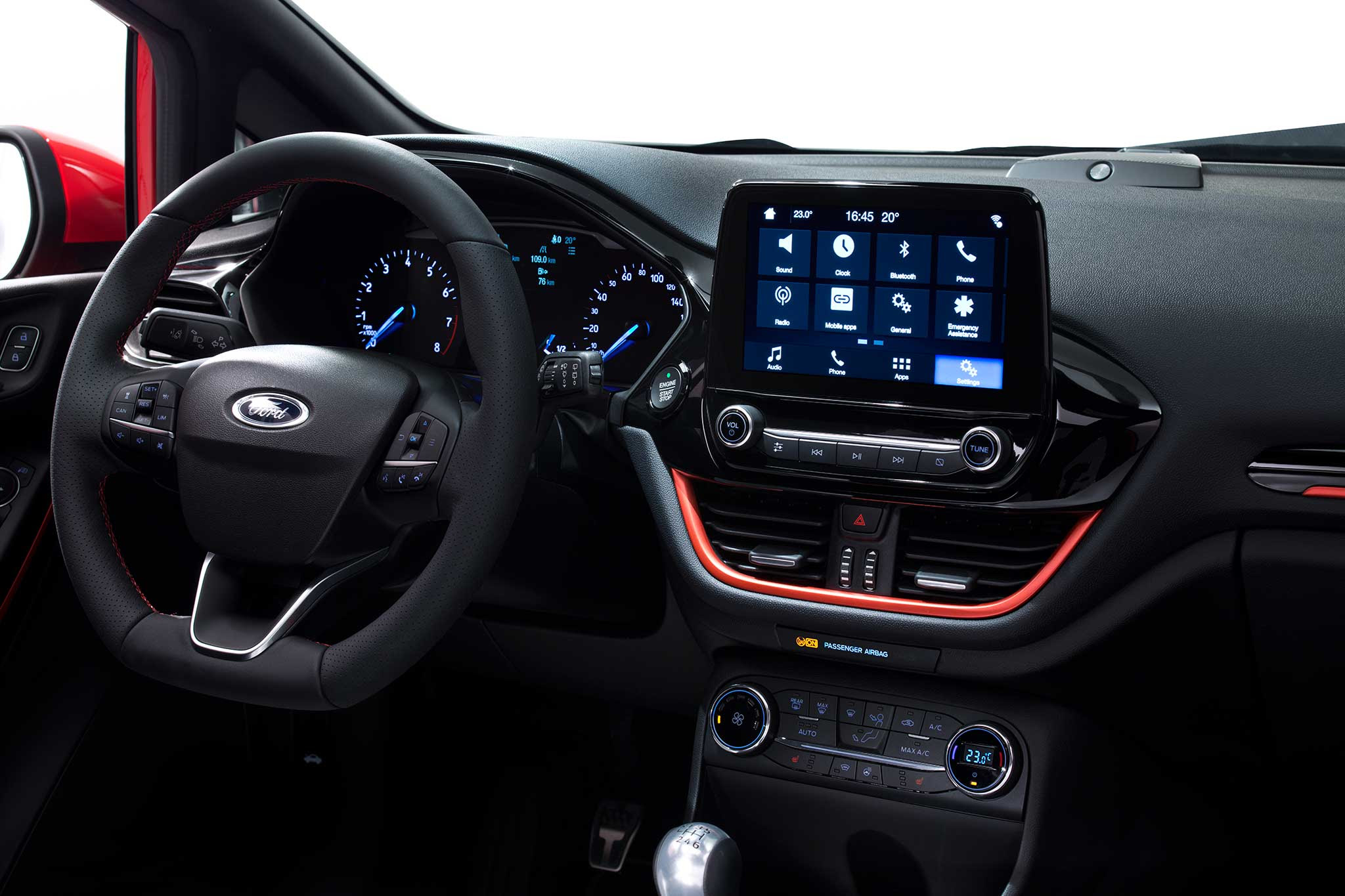 2018 Ford Fiesta Euro spec dashboard