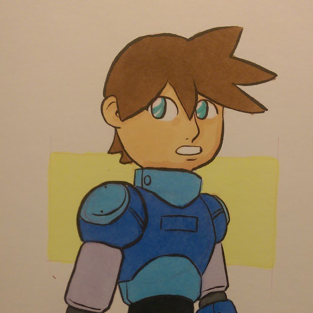 Megaman legends (the rest of the megamen will be on my art blog tomorrow,link in my bio) #art #artist #awesome #sketch #sketchbook #scribble #drawing #draw #doodle #megaman #megamanlegends #Capcom #robot #trentpower #illustrate #illustration #copic #marke