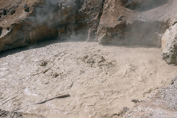 Sulphur Work mud pots - Lassen Volcanic National Park Travel Guide | justonecookbook.com