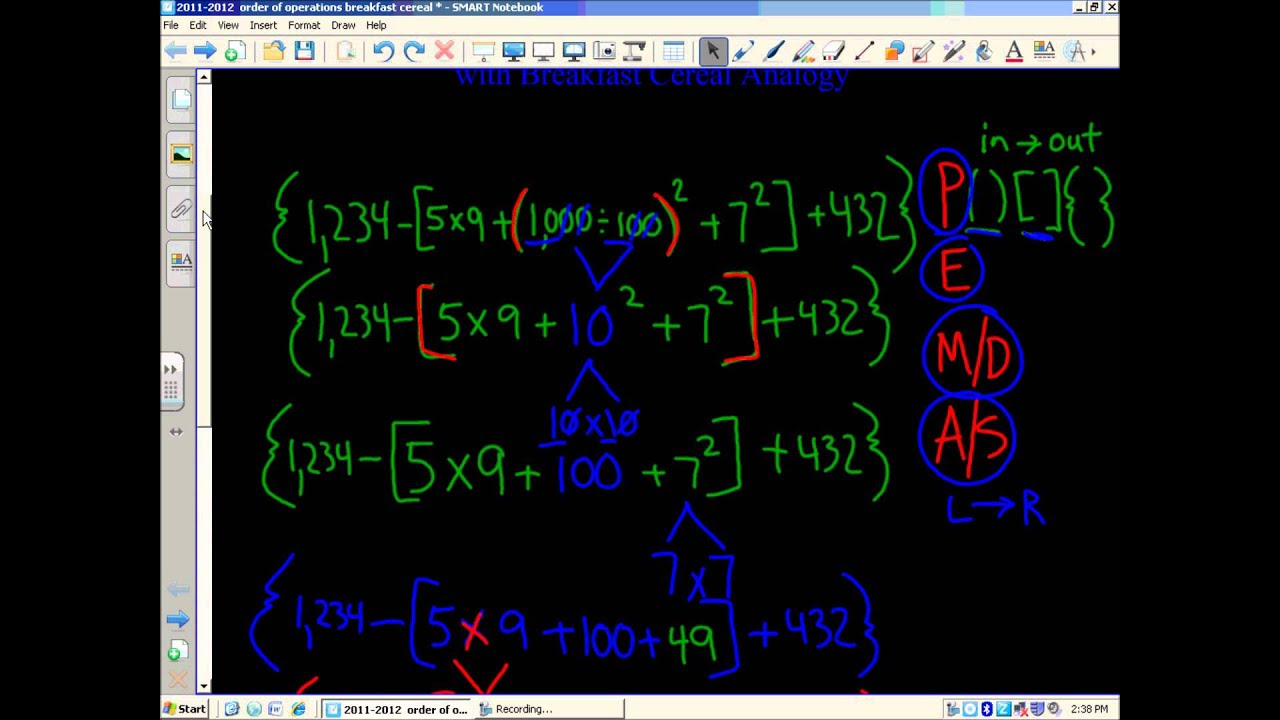 Order of Operations with Parentheses, Brackets, and Braces Part 2 with ...