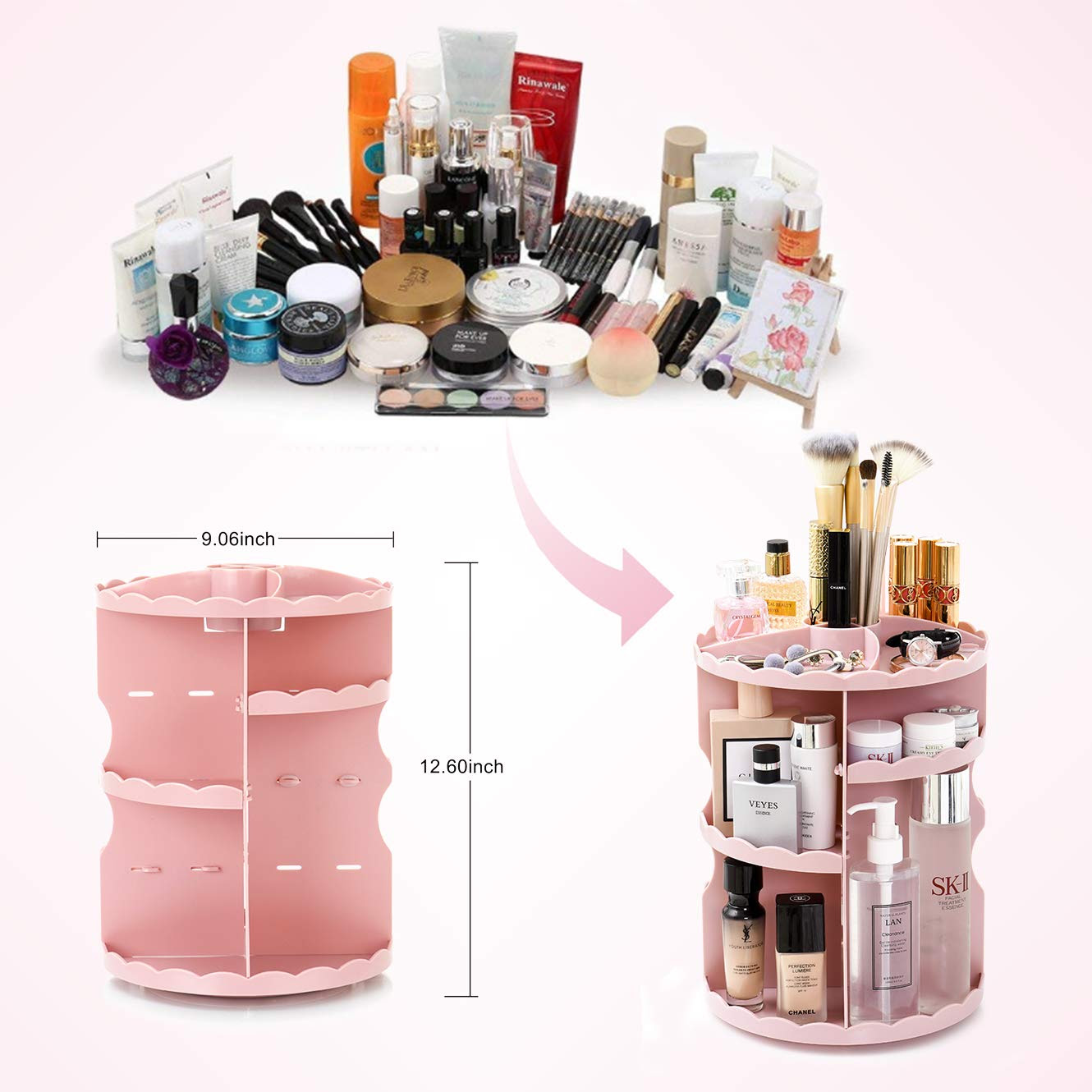  Rak  Kosmetik  Putar Plastik  Grosir Cirebon