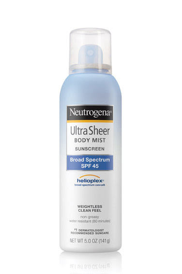 SPF is a must, but sticky, goopy hands aren't. A lightweight spray gets the job done with minimal dry time.&nbsp;Neutrogena Ultra Sheer Body Mist Sunscreen SPF 45, $10; neutrogena.com