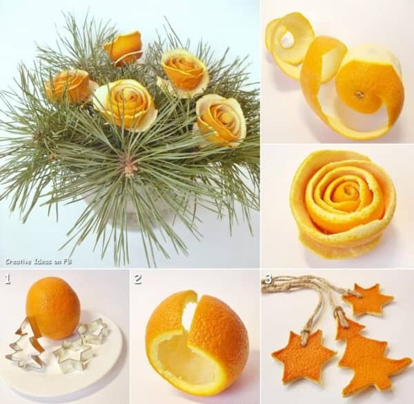 DIY : Christmas bouquet in social diy  with orange fruit Christmas bouquet 