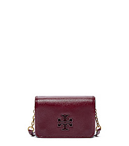 Red Agate Tory Burch Britten Patent Combo Cross-body 