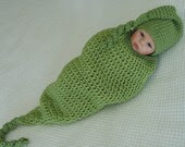 Sweet Pea Cocoon and Hat Set - Photographers Prop
