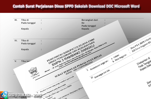  Sekolah Download Format Microsoft Word Doc  [File Pendidikan] Teladan Sppd (Surat Perjalanan Dinas) SekolahDownload Format Microsoft Word Doc