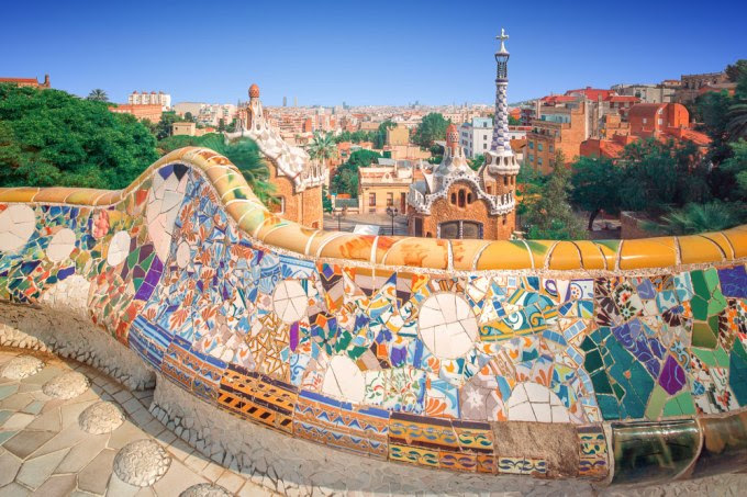 gaudi's guell park, barcelona