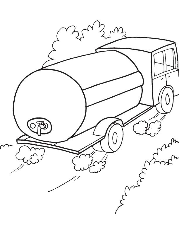 water tank truck coloring page  download free water tank