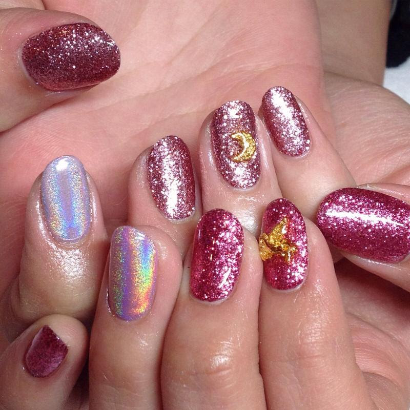 ピンクラメ ユニコーン 渋谷道玄坂プライベートネイルサロンネイルモンスター