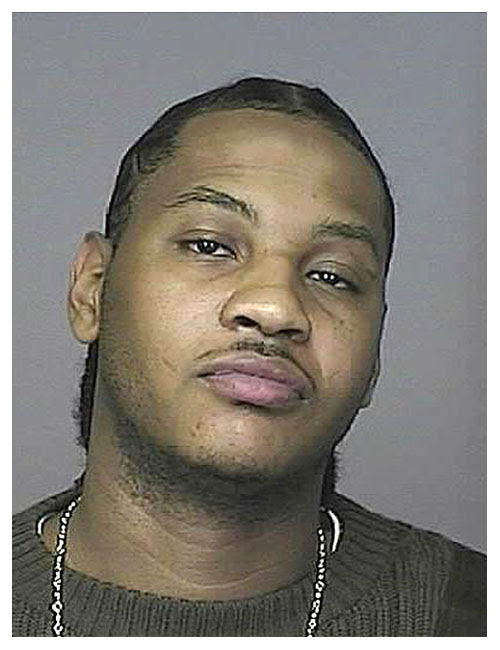 Yet another one for the mugshot gallery! NBA star Carmelo Anthony 
