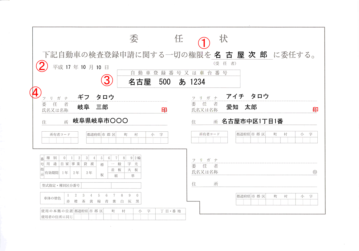 委任状サンプル 全国名義変更ネットワーク