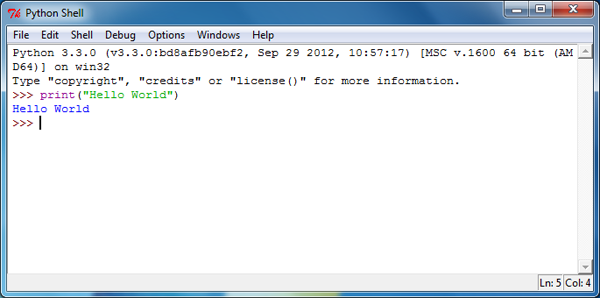 Writing the First Python Program Writing the First Python Program