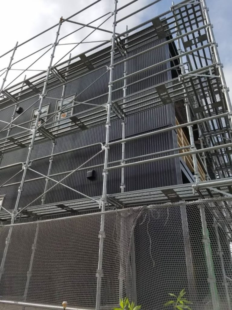 クサビ式足場 単管足場の組立 解体工事 有限会社新建設工業