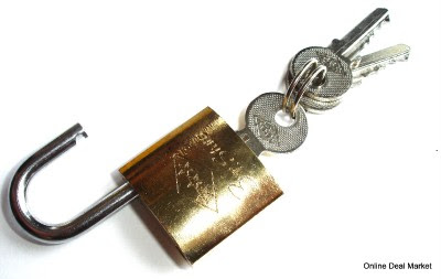 ... Padlock Pad Lock w 3 Keys Door Locker Luggage Bike Storage Shed | eBay