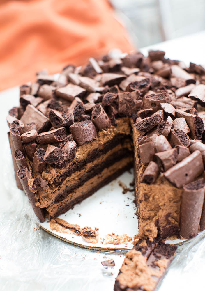 Lick My Spoon Chocolate Mousse Meringue Cake