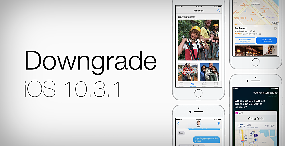 Downgrade iOS 10.3.1 to iOS 10.3 or iOS 10.2.1 on iPhone and iPad