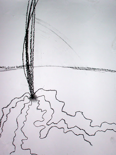tree drawing with roots. Lewis#39; drawing of a tree with roots. They were invited to decide where the ground should be. Were they more interested in the top growth of the tree,