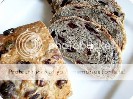 cranb bread sliced