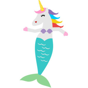 Silhouette Design Store - View Design #254107: mermaid unicorn