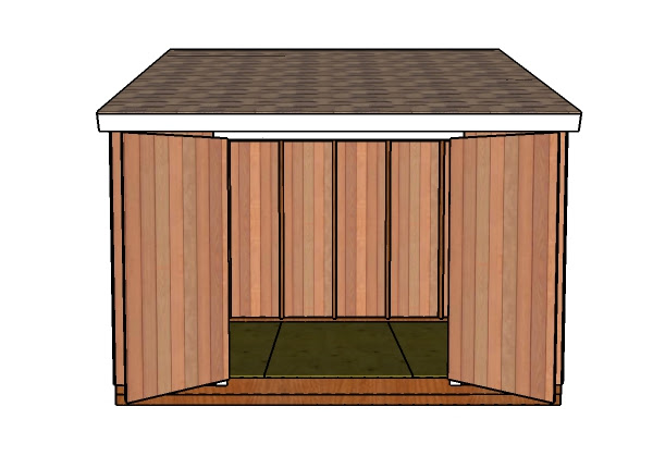 8x12 Lean to Shed Double Door Plans HowToSpecialist 