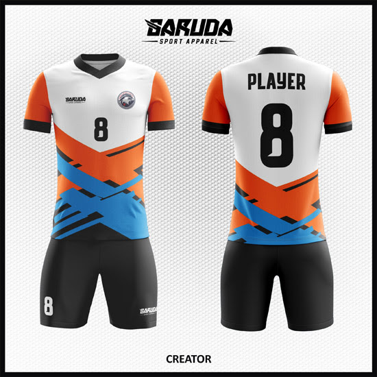  Desain  Kaos  Sepak  Bola  Full Print Gradasi Warna Unik 