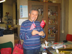 Halil Demirdelen preparing for the Turksih Culture Day