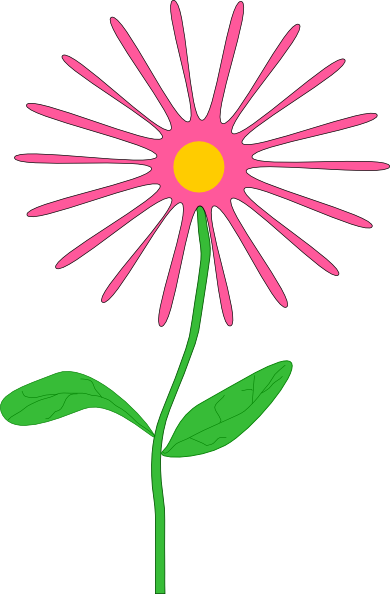 flowers cartoon pink. Jenni Whimsical Pink Flower