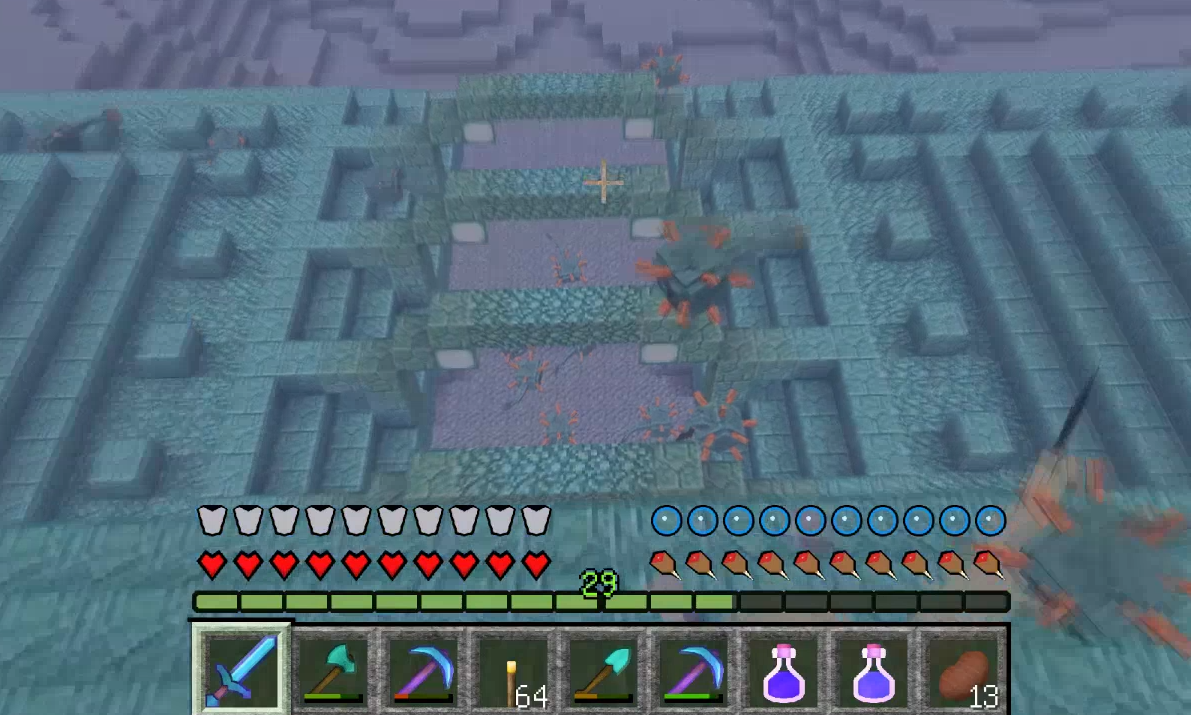 マインクラフト はじめてのマイクラ 第14回目 海底遺跡 Ocean Monument を探索する ぐだぐだぶろぐ