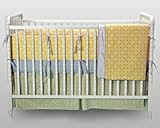 Kress Co - Modern Yellow and Gray Gender Neutral 9-Piece Crib Bedding Set