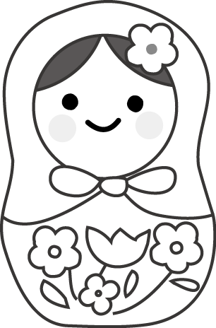 マトリョーシカのイラスト 無料イラスト素材