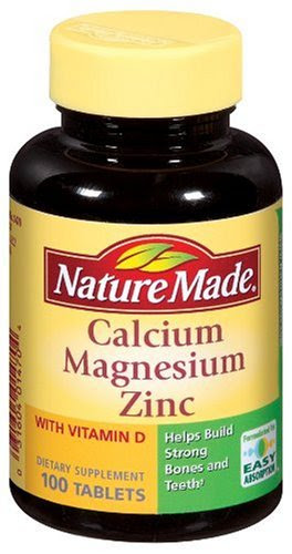 Christmas Nature Made Calcium, Magnesium, and Zinc with Vitamin D, 100 Tablets (Pack of 3) Deals