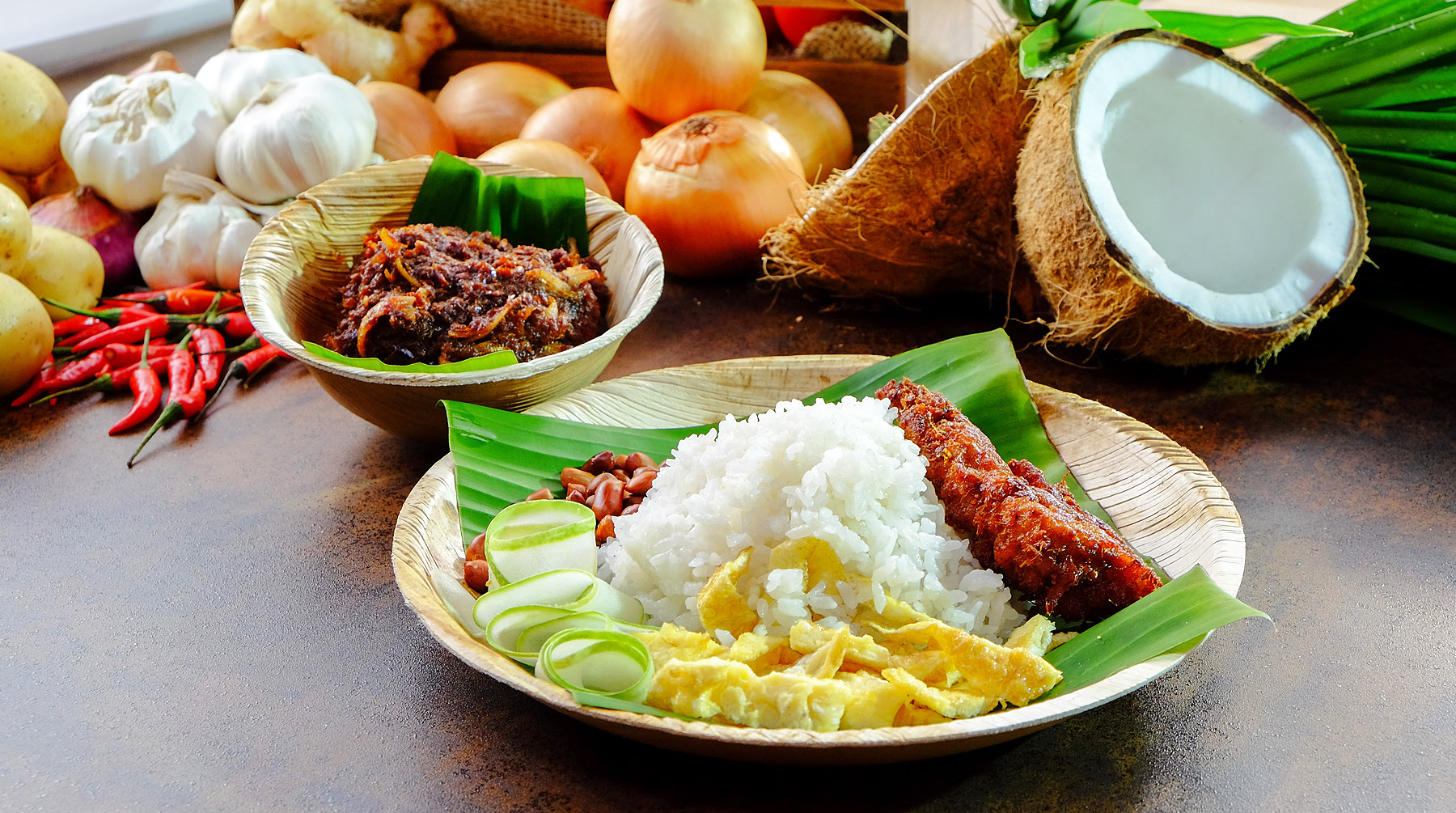 Nasi Lemak Rendang Soya – Asap Dapur