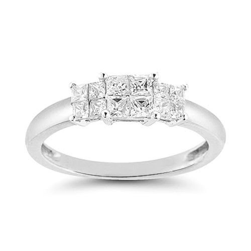 Women's 14k White Gold Engagement Ring (1.00 cttw I-J Color, I1-I2 Clarity), Size 5 Women's 14k White Gold Engagement Ring (1.00 cttw I-J Color, I1-I2 Clarity), Size 5