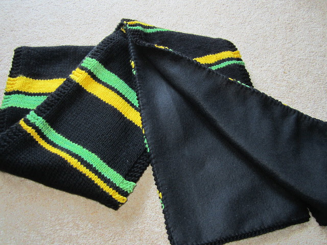 Mr JK's footie scarf, lined (3)