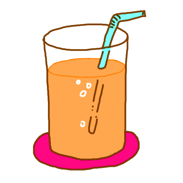 オレンジジュースのイラスト かわいいフリー素材が無料のイラストレイン