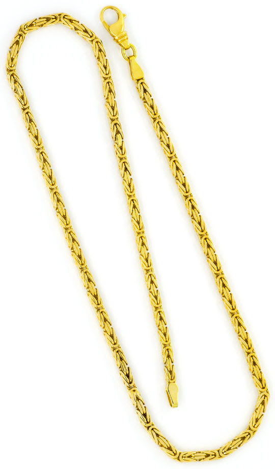 Original-Foto 3, KÖNIGS-KETTE GOLD-KETTE MASSIV GELB-GOLD ACHTKANTIG
