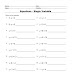 Math Worksheets Basic Algebra